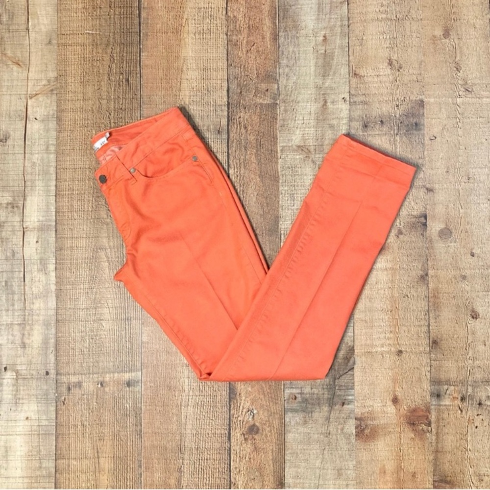 prAna Kara Jeans Size 4/27 Coral Orange EUC Fitted Slim Stretch Casual